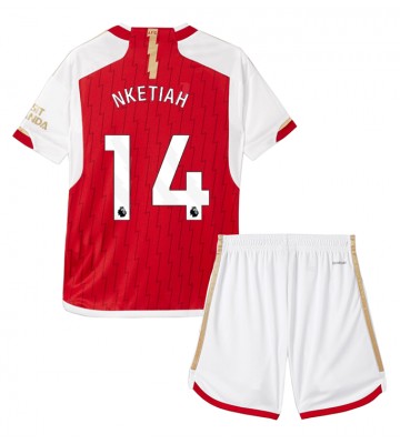 Arsenal Eddie Nketiah #14 Primera Equipación Niños 2023-24 Manga Corta (+ Pantalones cortos)